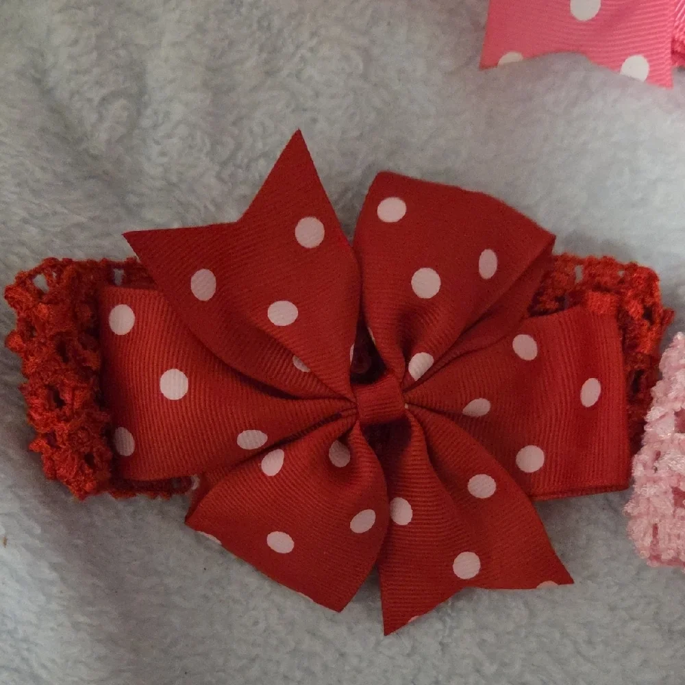 Charming Polka Dot and Ribbon Kids Headbands